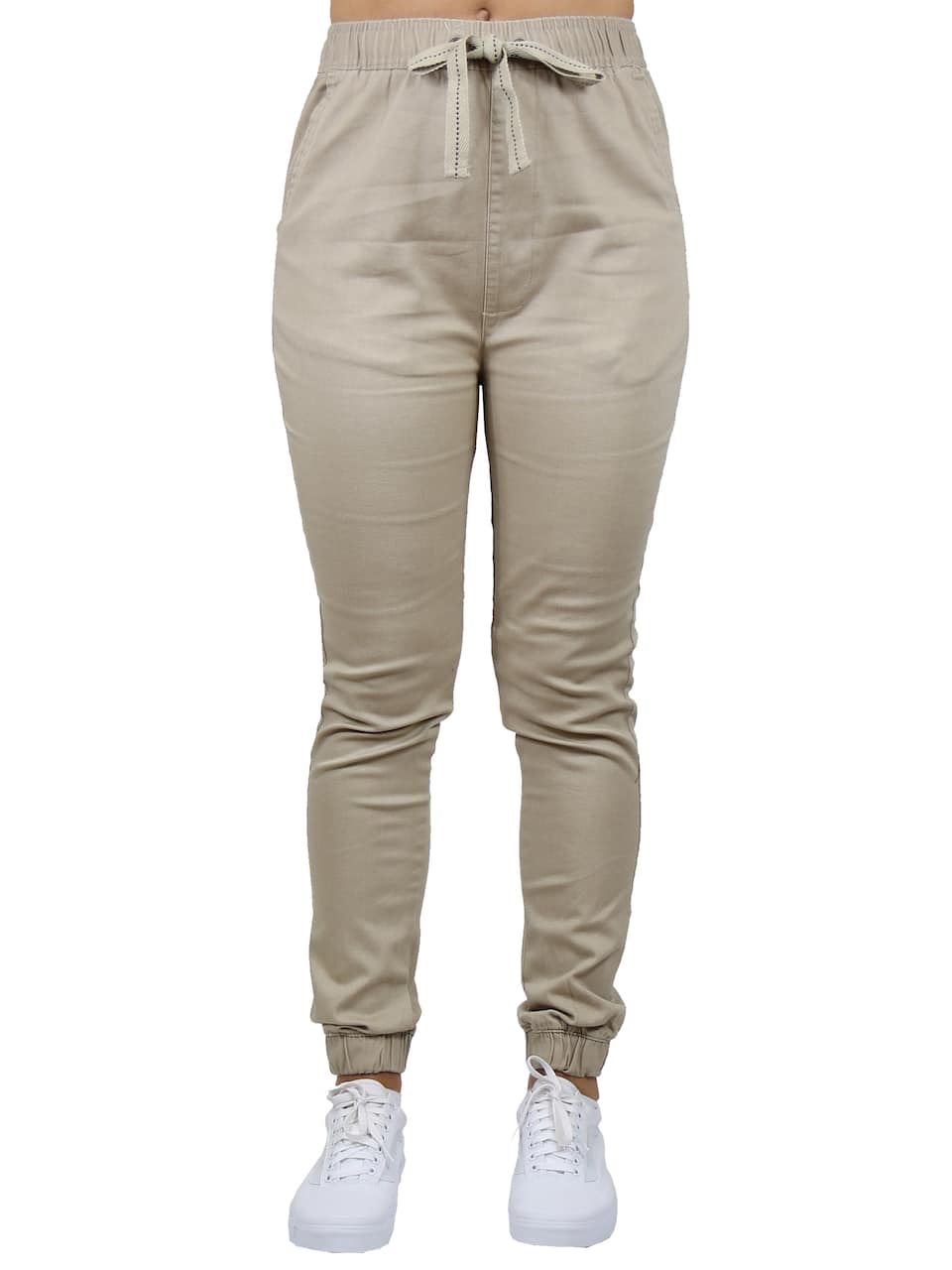 Galaxy By Harvic Loose Fit Stretch Twill Women's Joggers